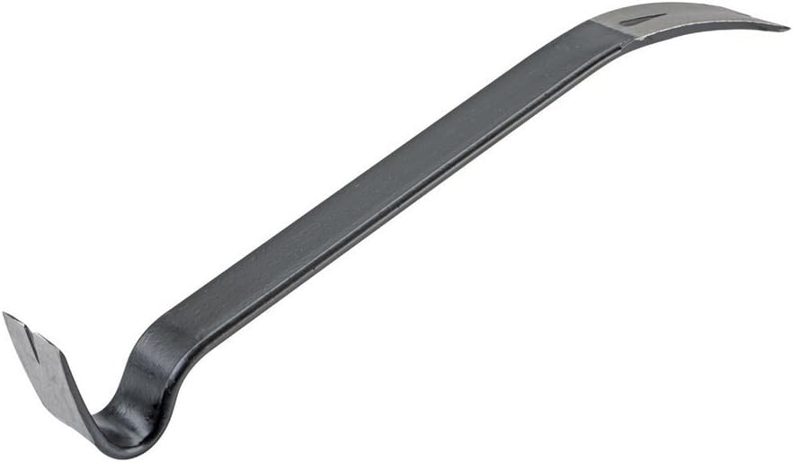 VULTURE Crowbars Utility Pry Bar - Nail puller/Chisel ends - Perfect tool for prying, scraping, lifting, pulling - Extra strength carbon steel - Leverage design - Rust proof finish (15 Inch)