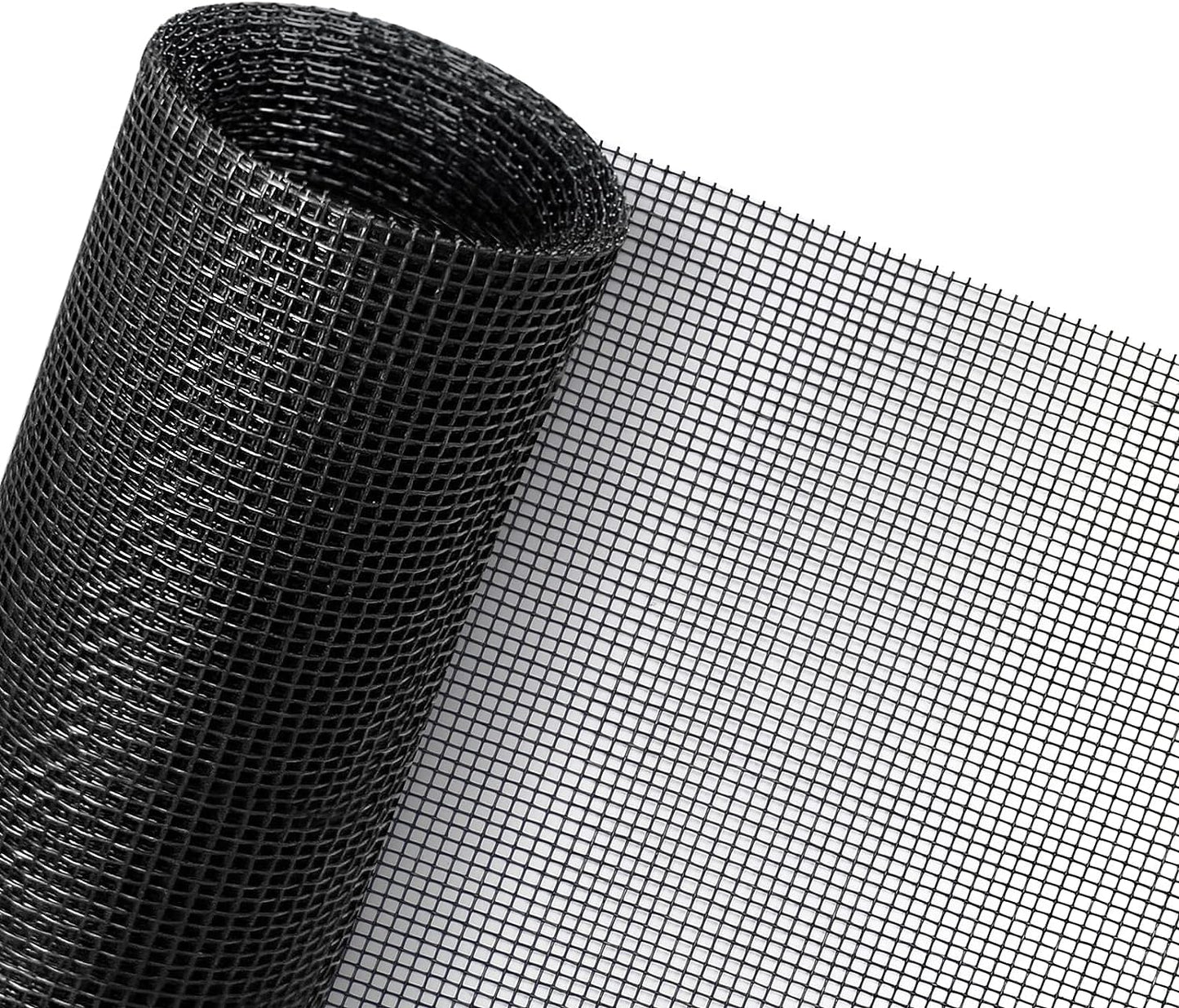 FERRET Brattice cloth 39" x 118" Adjustable Window Screens, DIY Custom Fiberglass Screen Mesh, Window Screen Replacement for Windows Doors and Patio Screens, Premium Pet Screen (39" x 118", Black)