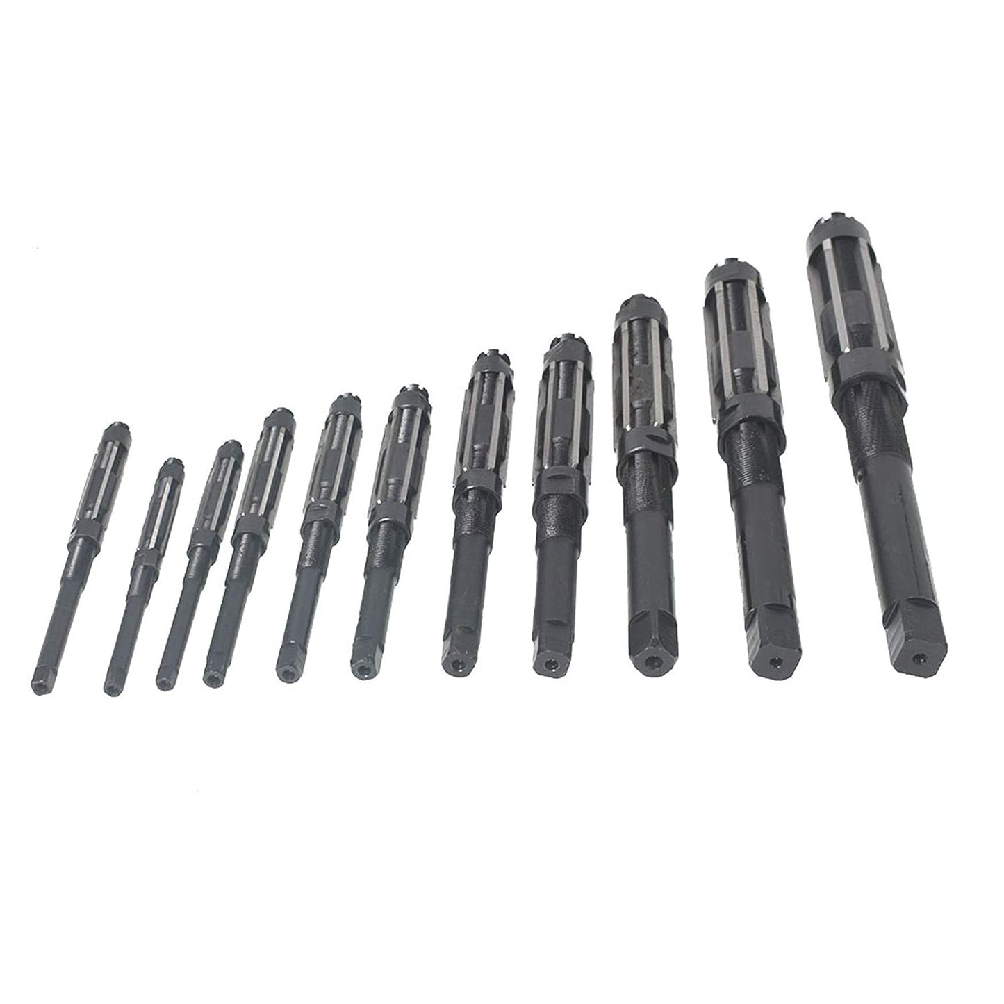VULTURE Reamers 11 Set High Speed Steel Adjustable Hand Reamers, H4-H14, 15/32" to 1-1/2", All 6 Blades Replacement for Drilling Machine and Other Machine