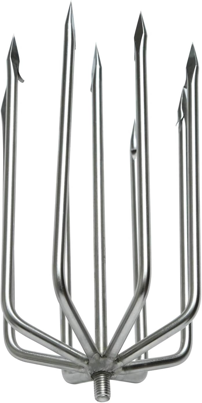 VULTURE Harpoons for commercial fishing 59~236inch 5~9 Prong Harpoon Gaffs Barbed Diving Spears Gig, Telescopic Locking Fishing Rod Harpoon Pole with 8mm Thread