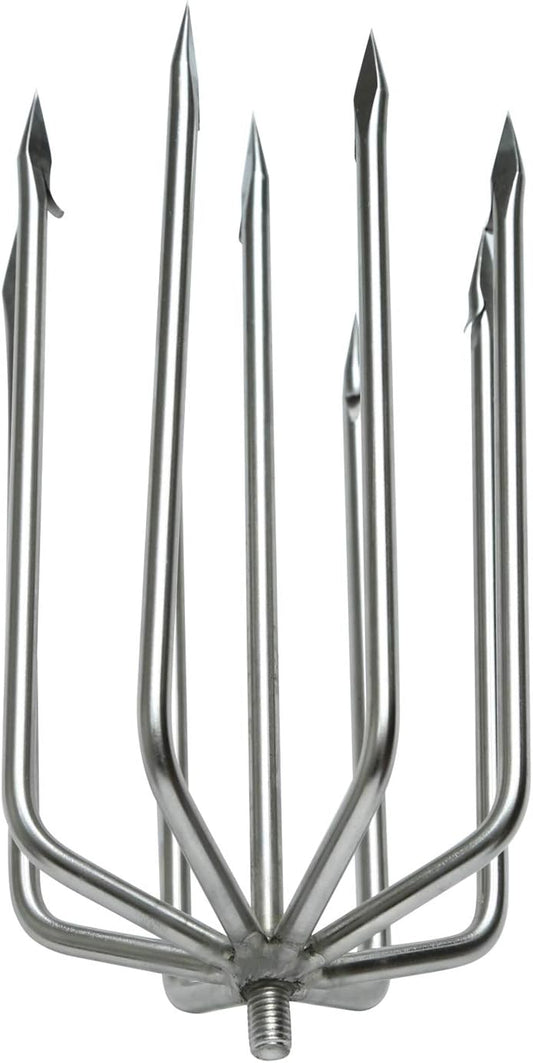 VULTURE Harpoons for commercial fishing 59~236inch 5~9 Prong Harpoon Gaffs Barbed Diving Spears Gig, Telescopic Locking Fishing Rod Harpoon Pole with 8mm Thread