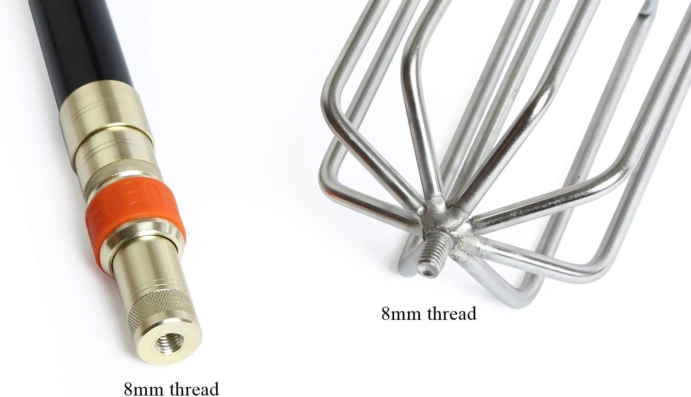 VULTURE Harpoons for commercial fishing 59~236inch 5~9 Prong Harpoon Gaffs Barbed Diving Spears Gig, Telescopic Locking Fishing Rod Harpoon Pole with 8mm Thread