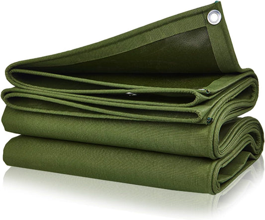 FERRET Canvas tarpaulins Tarp Canvas,Heavy Duty Tarp Canvas Tarp Tarp Waterproof Outdoors Canvas Tarps Truck Tarp Water Resistant UV Resistant Tarpaulin Cover for Car Boat Camping Firewood Woodpile