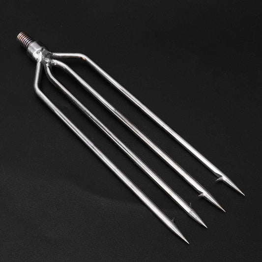 VULTURE Fish forks 2 PCS Fishing Spears, Powerful Harpoon Stainless Steel 4 Prongs Fishing Spear High Hardness Sturdy Universal with 8mm Screw for Outdoor Fishing