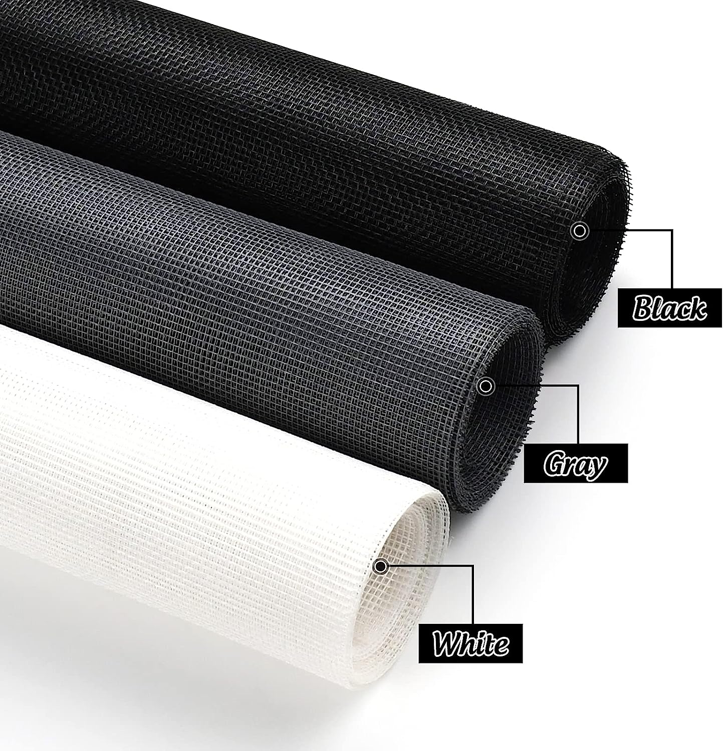 FERRET Brattice cloth 39" x 118" Adjustable Window Screens, DIY Custom Fiberglass Screen Mesh, Window Screen Replacement for Windows Doors and Patio Screens, Premium Pet Screen (39" x 118", Black)