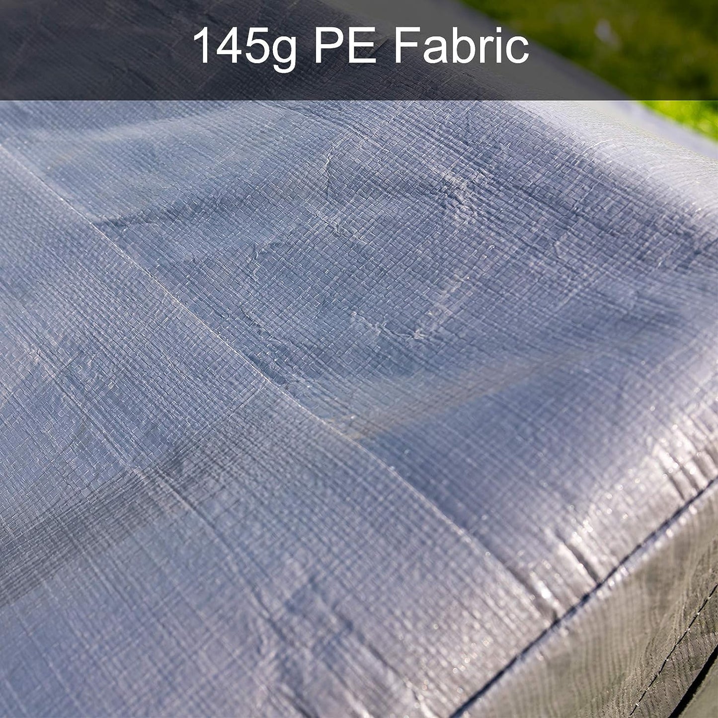 FERRET Canvas canopies 10x20 Feet Carport Replacement Top Canopy Cover with Fabric Pole Skirts and Accessories for Car Garage Shelter Tent, Dark Grey(Only Top Cover)