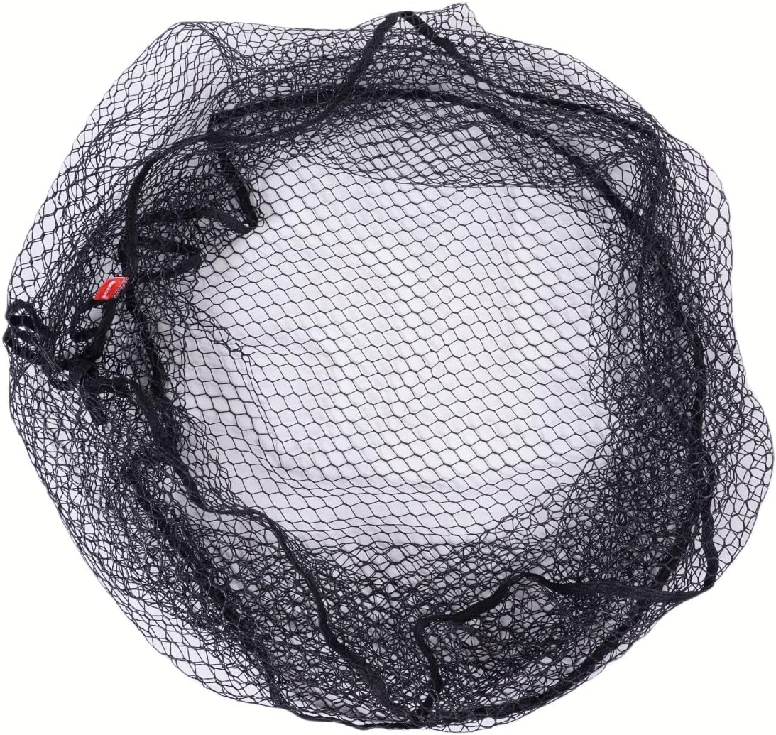 FERRET Snare nets Rubber Coated Replacement Fishing Net Hook Resist for Landing Net Black Large Size